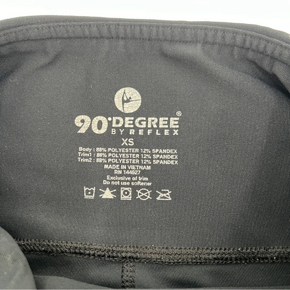 90 DEGREE by REFLEX Woman's High Rise Black Athletic Leggings Size XS - Picture 4 of 11